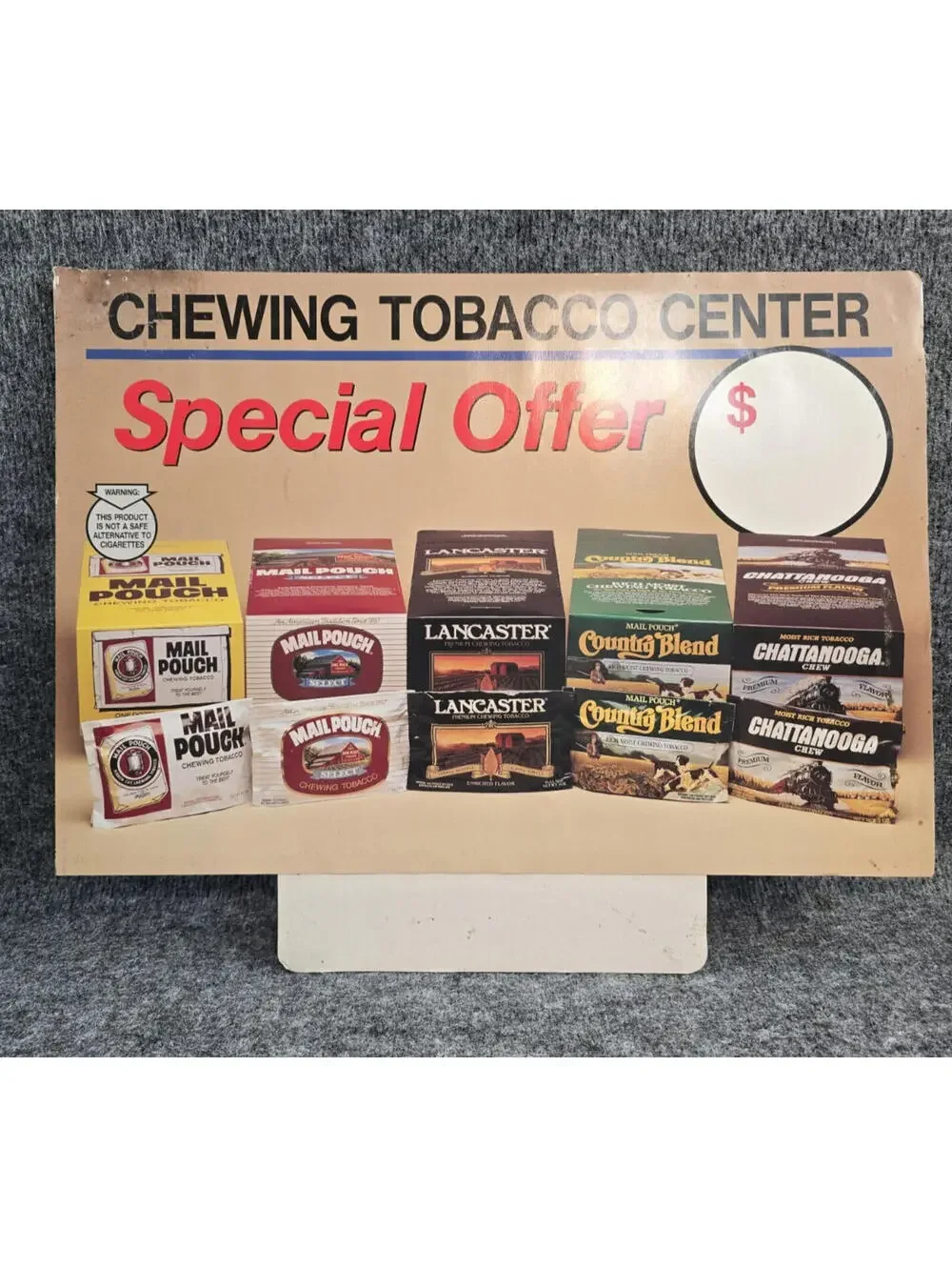 Vtg Tobacco Advertising Cardboard Sign Mail Pouch Lancaster General Store #8